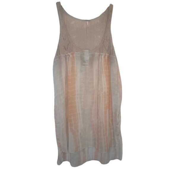 Free People Women’s Susquehanna Crochet Sheer Flowy Sleeveless Top Blouse Sz M - Picture 1 of 11